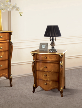 5451 - Rectangular wooden bedside table with drawers by Tarocco Vaccari Group - view 3